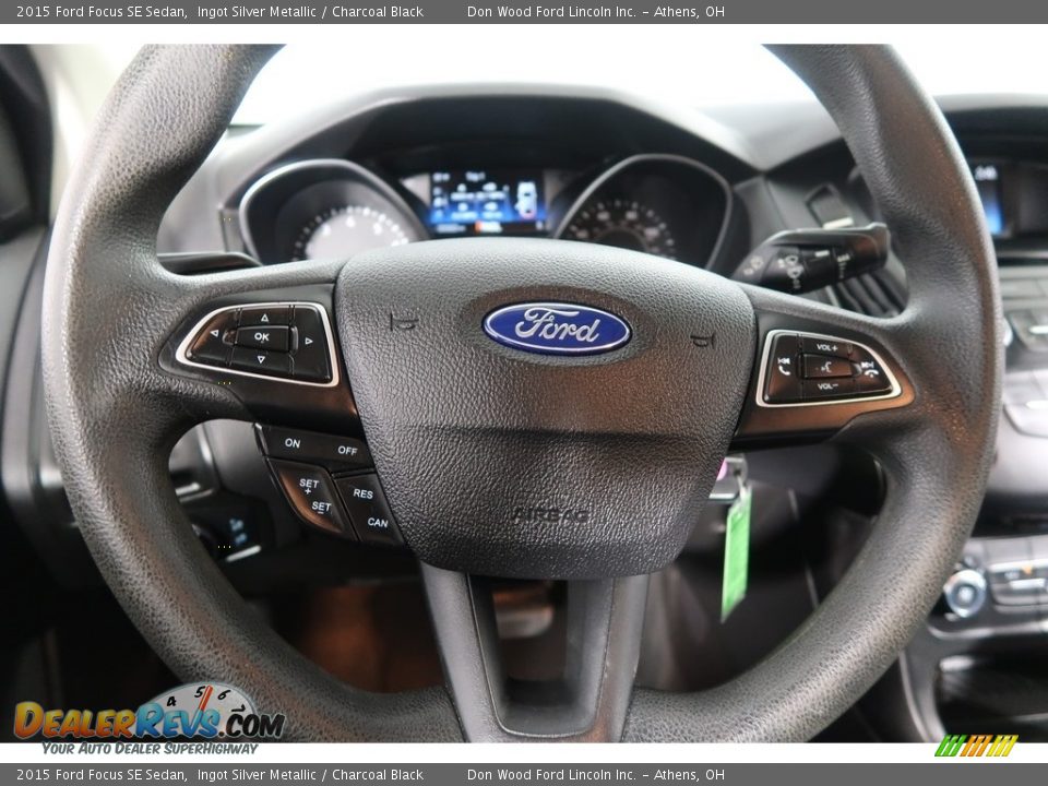 2015 Ford Focus SE Sedan Ingot Silver Metallic / Charcoal Black Photo #15