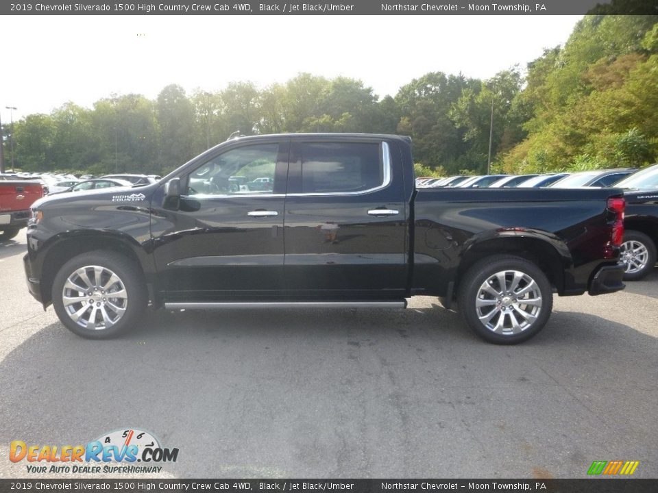 2019 Chevrolet Silverado 1500 High Country Crew Cab 4WD Black / Jet Black/Umber Photo #2