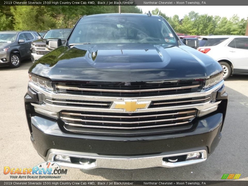 2019 Chevrolet Silverado 1500 High Country Crew Cab 4WD Black / Jet Black/Umber Photo #8