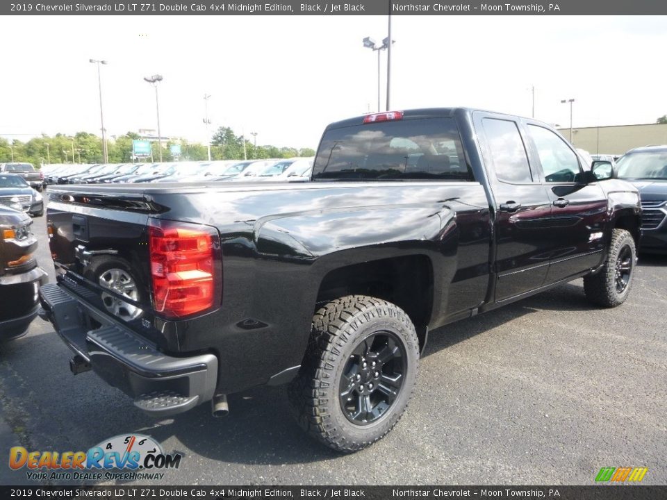 2019 Chevrolet Silverado LD LT Z71 Double Cab 4x4 Midnight Edition Black / Jet Black Photo #5