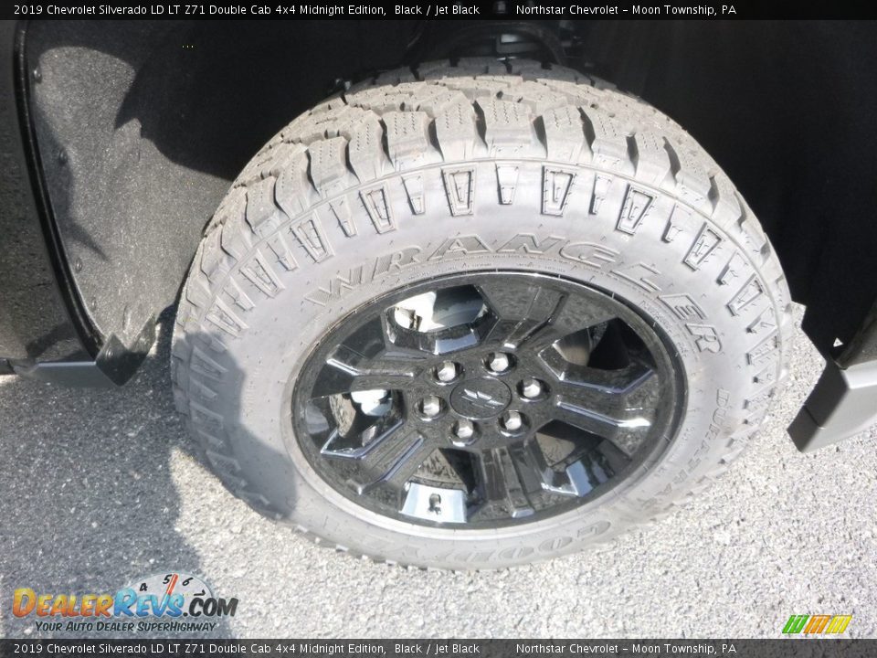 2019 Chevrolet Silverado LD LT Z71 Double Cab 4x4 Midnight Edition Black / Jet Black Photo #9