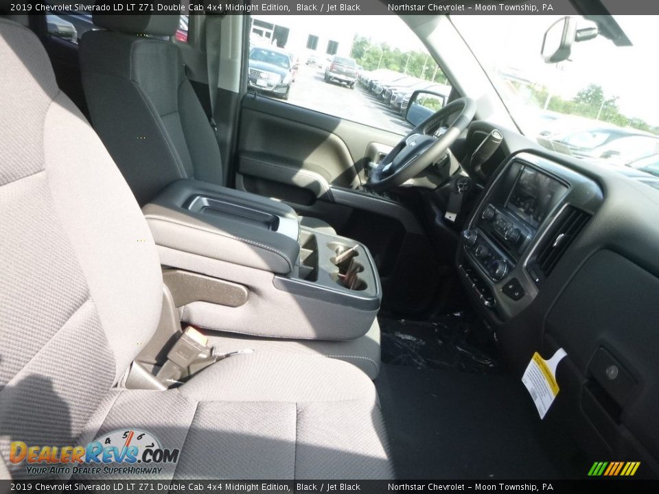 2019 Chevrolet Silverado LD LT Z71 Double Cab 4x4 Midnight Edition Black / Jet Black Photo #10
