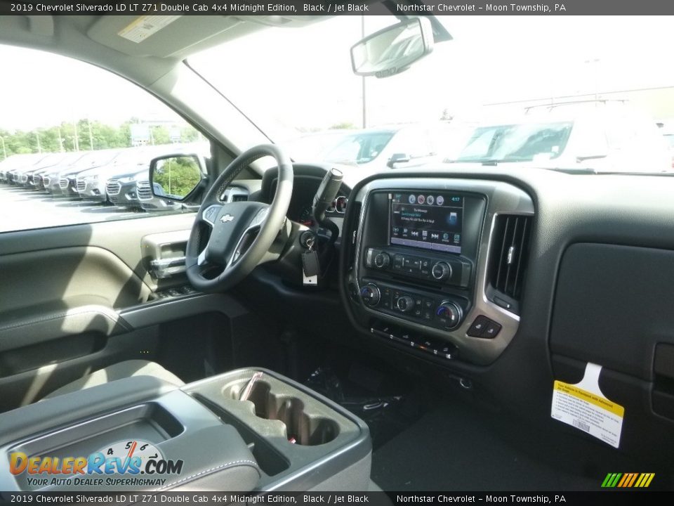 2019 Chevrolet Silverado LD LT Z71 Double Cab 4x4 Midnight Edition Black / Jet Black Photo #11