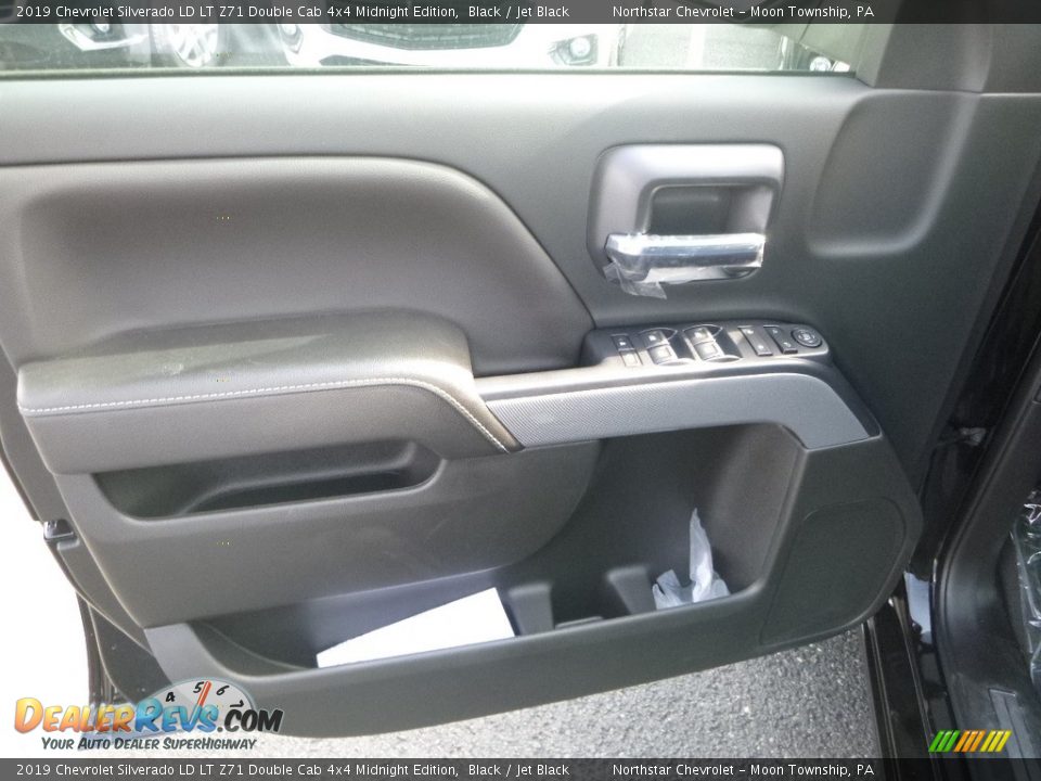 2019 Chevrolet Silverado LD LT Z71 Double Cab 4x4 Midnight Edition Black / Jet Black Photo #14