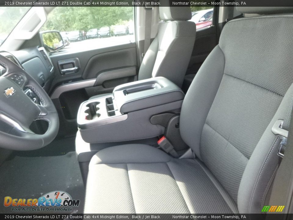 2019 Chevrolet Silverado LD LT Z71 Double Cab 4x4 Midnight Edition Black / Jet Black Photo #15