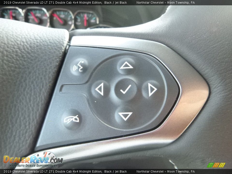 2019 Chevrolet Silverado LD LT Z71 Double Cab 4x4 Midnight Edition Black / Jet Black Photo #19