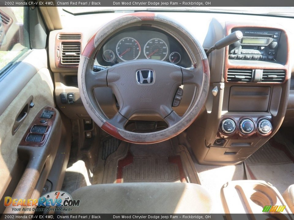 2002 Honda CR-V EX 4WD Chianti Red Pearl / Black Photo #10