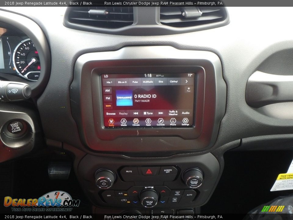 2018 Jeep Renegade Latitude 4x4 Black / Black Photo #16