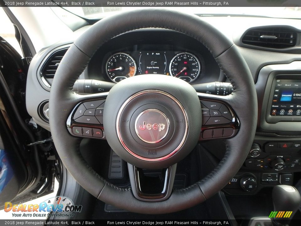 2018 Jeep Renegade Latitude 4x4 Black / Black Photo #19