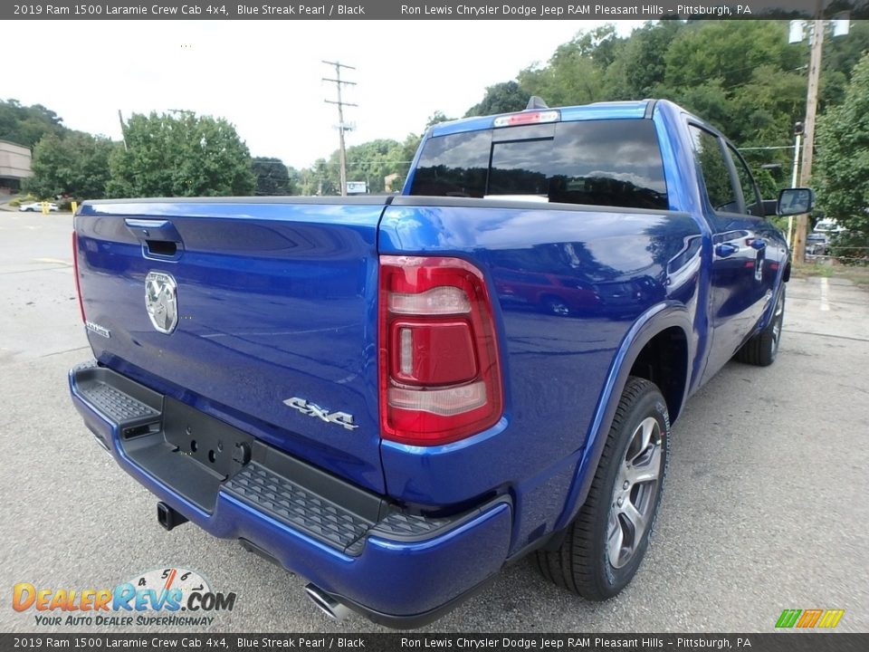 2019 Ram 1500 Laramie Crew Cab 4x4 Blue Streak Pearl / Black Photo #5