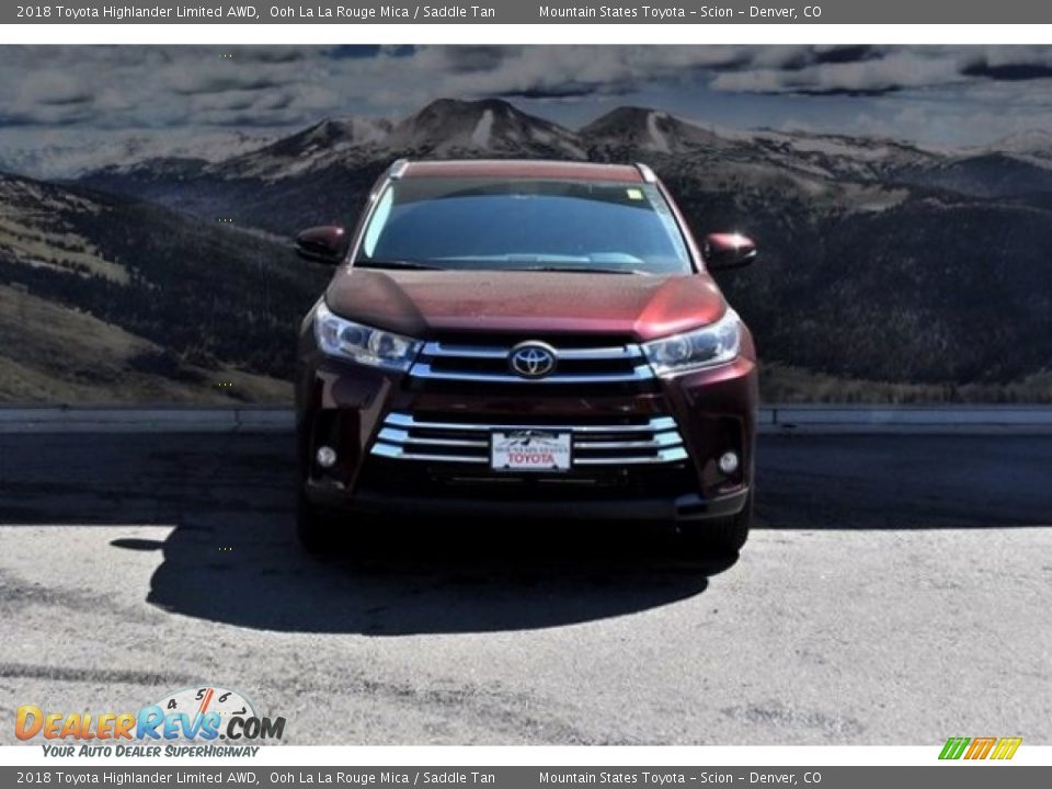 2018 Toyota Highlander Limited AWD Ooh La La Rouge Mica / Saddle Tan Photo #2