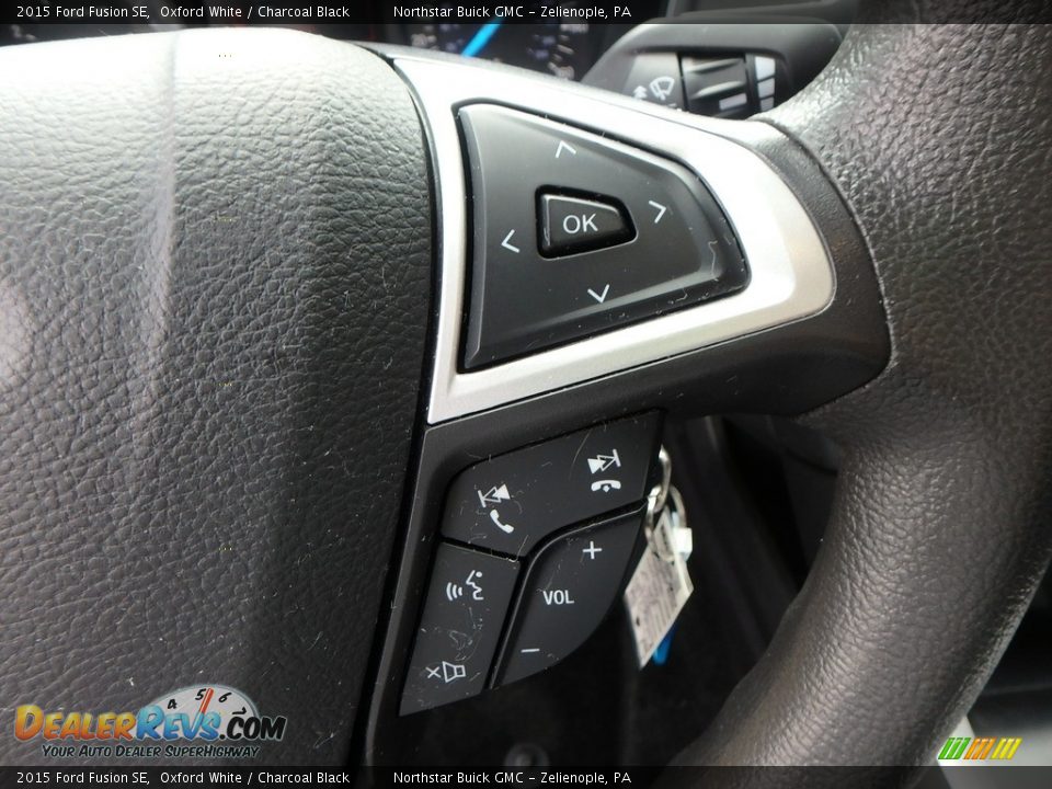 2015 Ford Fusion SE Oxford White / Charcoal Black Photo #27