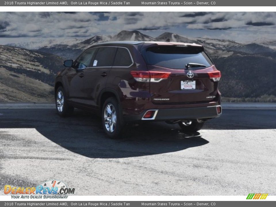 2018 Toyota Highlander Limited AWD Ooh La La Rouge Mica / Saddle Tan Photo #3