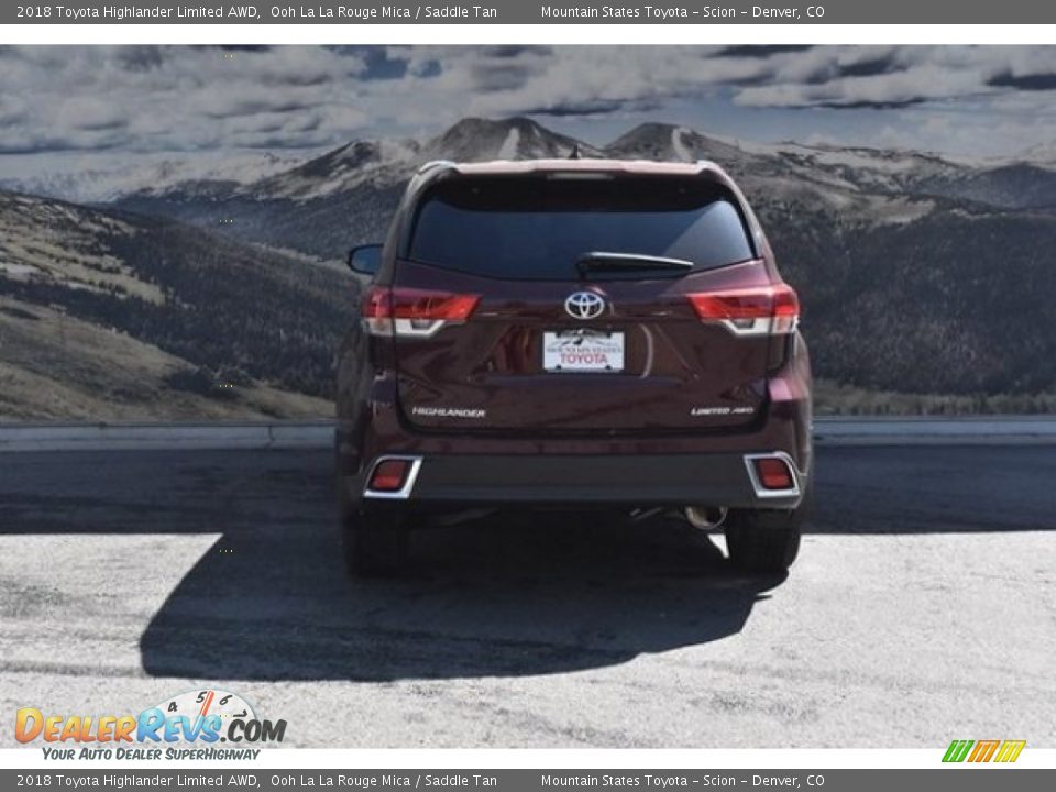 2018 Toyota Highlander Limited AWD Ooh La La Rouge Mica / Saddle Tan Photo #4