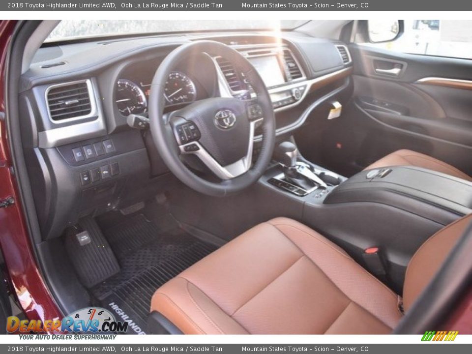 2018 Toyota Highlander Limited AWD Ooh La La Rouge Mica / Saddle Tan Photo #5