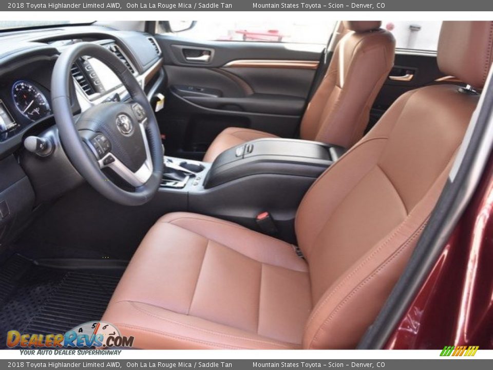 2018 Toyota Highlander Limited AWD Ooh La La Rouge Mica / Saddle Tan Photo #6