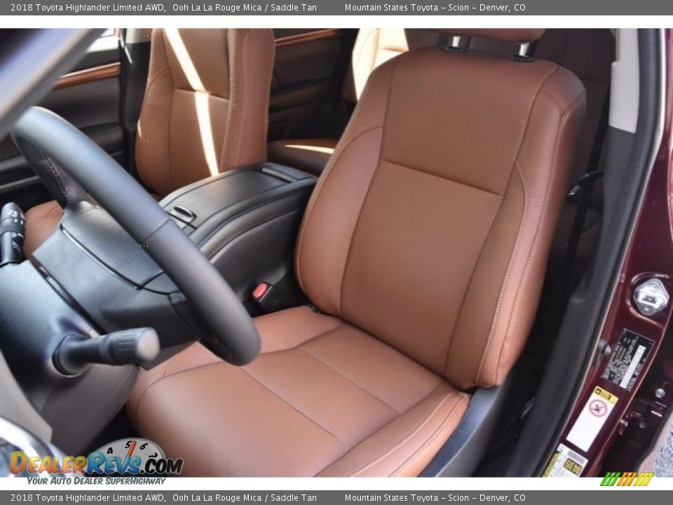 2018 Toyota Highlander Limited AWD Ooh La La Rouge Mica / Saddle Tan Photo #7