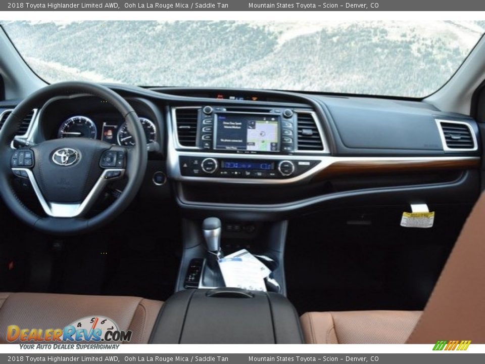 2018 Toyota Highlander Limited AWD Ooh La La Rouge Mica / Saddle Tan Photo #8