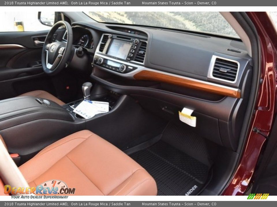2018 Toyota Highlander Limited AWD Ooh La La Rouge Mica / Saddle Tan Photo #11