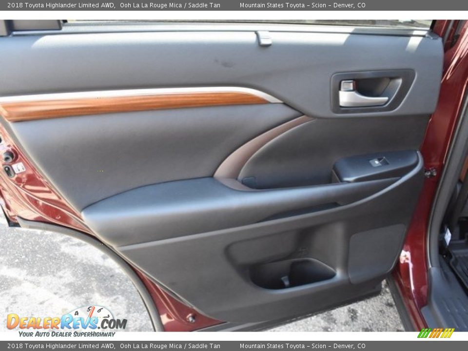 2018 Toyota Highlander Limited AWD Ooh La La Rouge Mica / Saddle Tan Photo #24