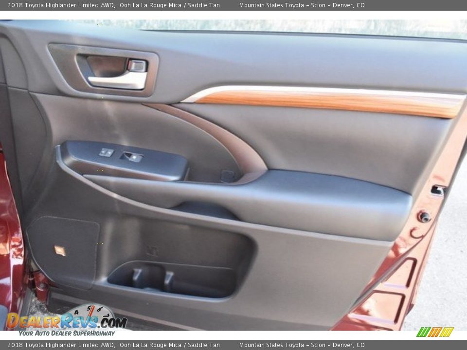 2018 Toyota Highlander Limited AWD Ooh La La Rouge Mica / Saddle Tan Photo #25