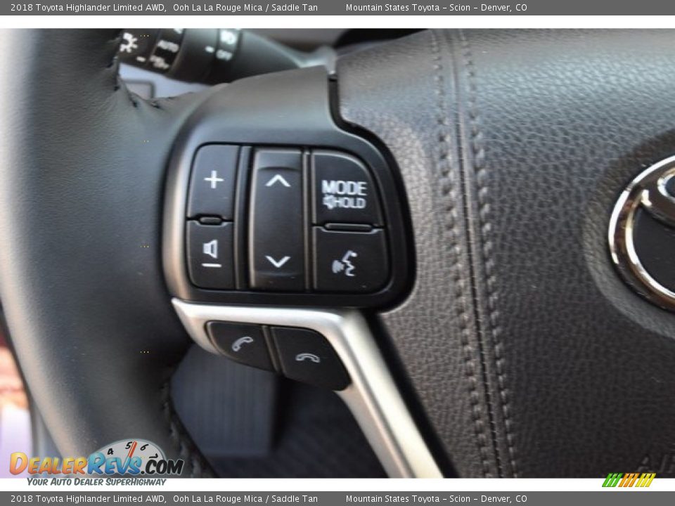 2018 Toyota Highlander Limited AWD Ooh La La Rouge Mica / Saddle Tan Photo #30