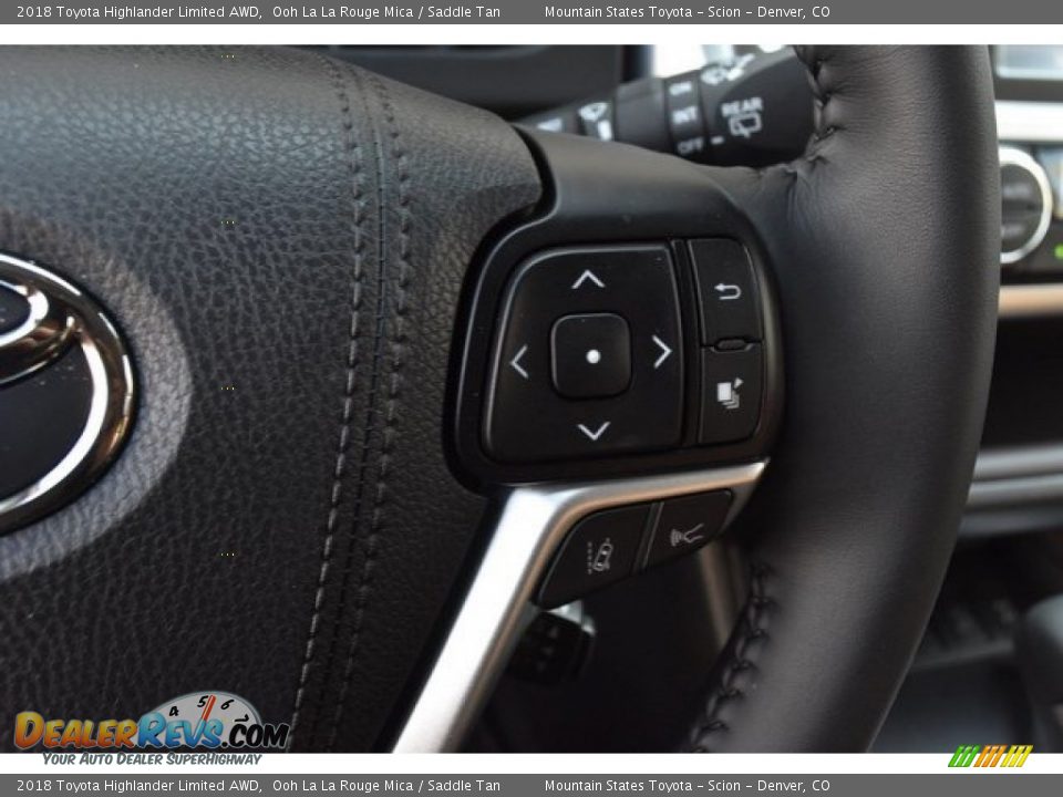 2018 Toyota Highlander Limited AWD Ooh La La Rouge Mica / Saddle Tan Photo #31