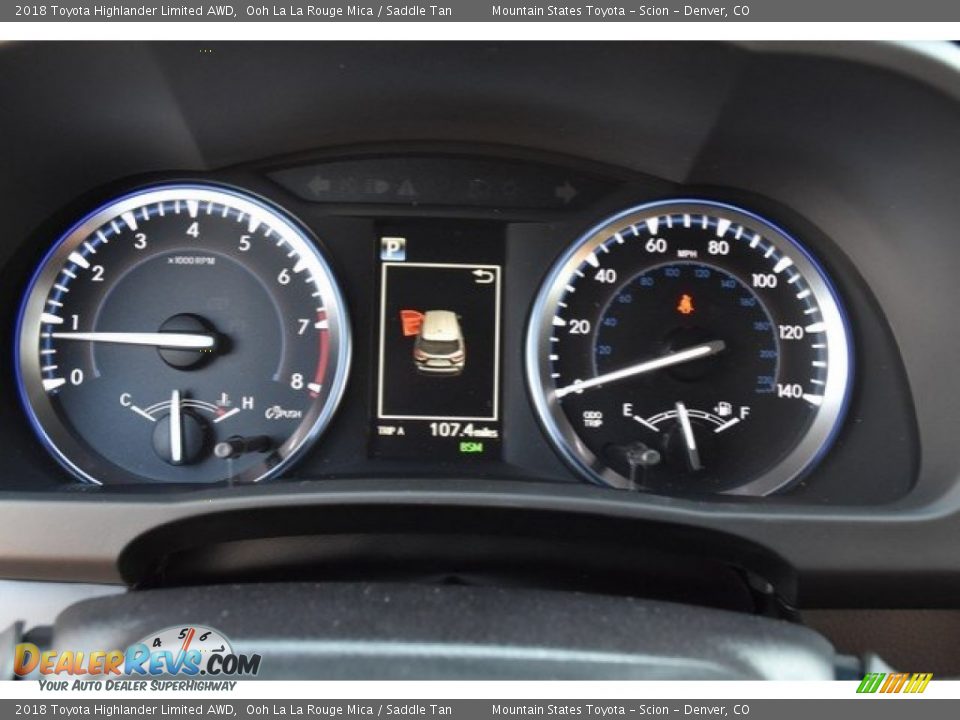 2018 Toyota Highlander Limited AWD Ooh La La Rouge Mica / Saddle Tan Photo #32