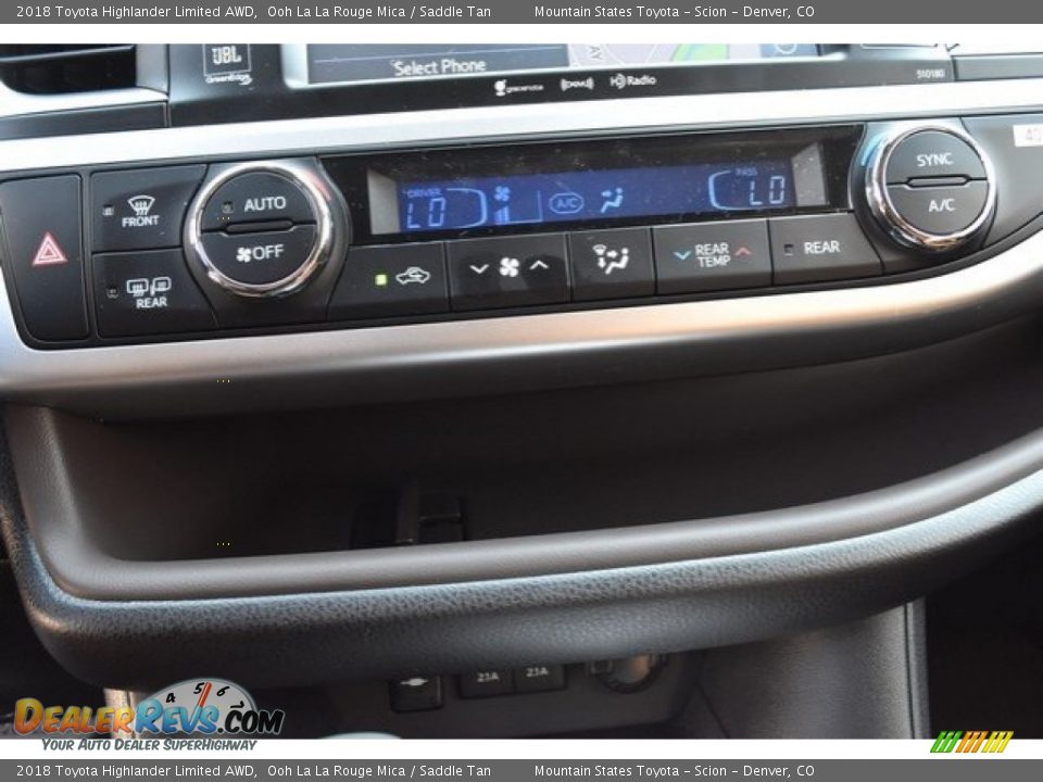 2018 Toyota Highlander Limited AWD Ooh La La Rouge Mica / Saddle Tan Photo #33