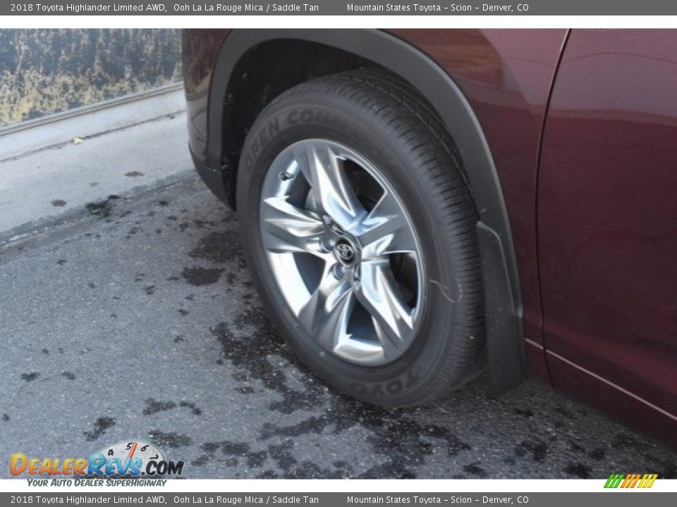 2018 Toyota Highlander Limited AWD Ooh La La Rouge Mica / Saddle Tan Photo #36
