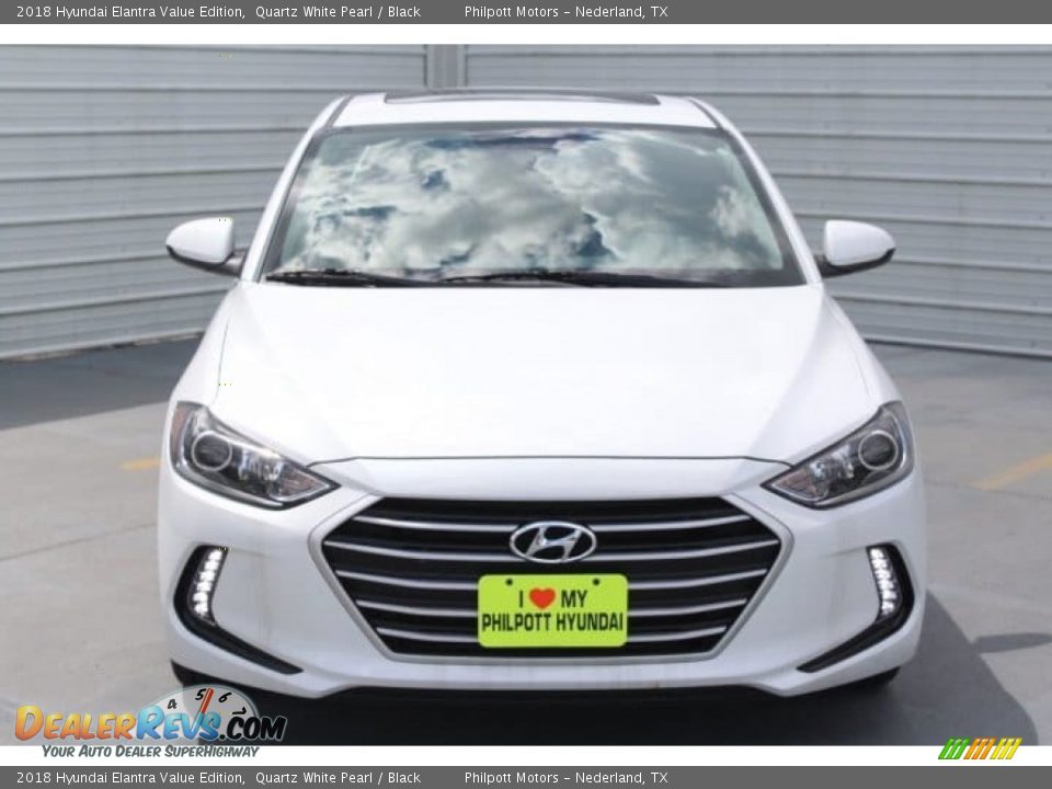 2018 Hyundai Elantra Value Edition Quartz White Pearl / Black Photo #2