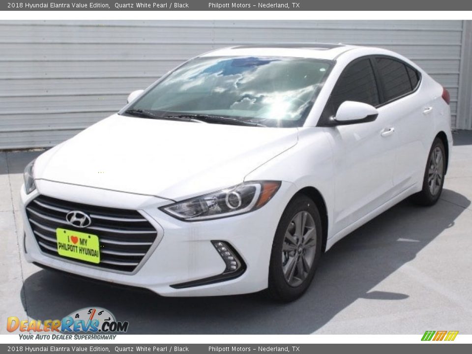2018 Hyundai Elantra Value Edition Quartz White Pearl / Black Photo #3