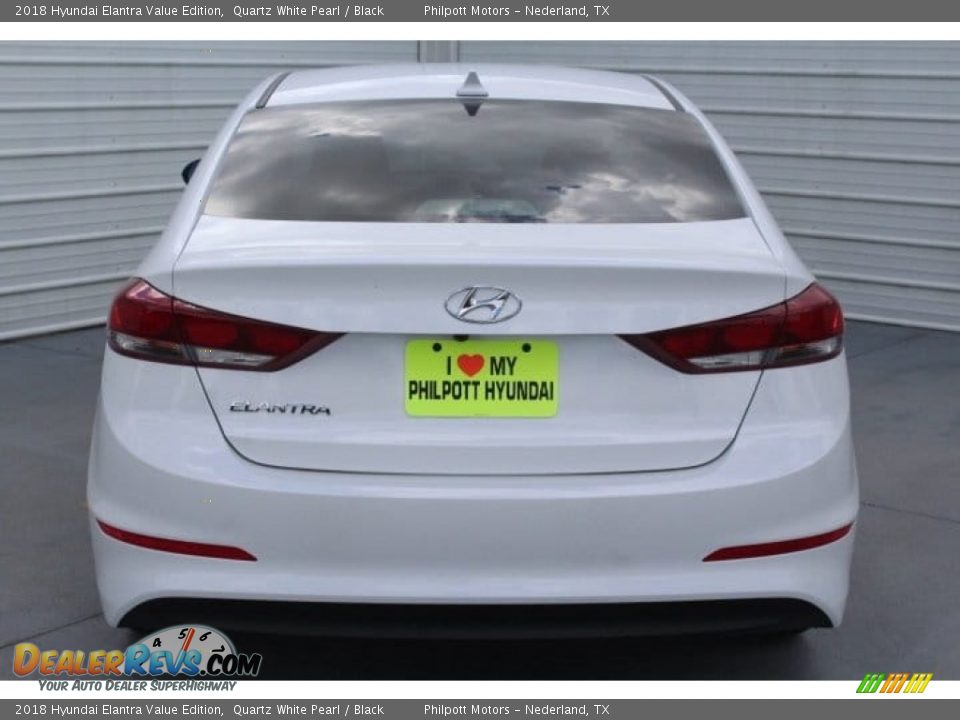 2018 Hyundai Elantra Value Edition Quartz White Pearl / Black Photo #8