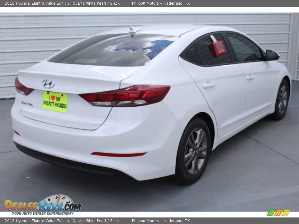 2018 Hyundai Elantra Value Edition Quartz White Pearl / Black Photo #9