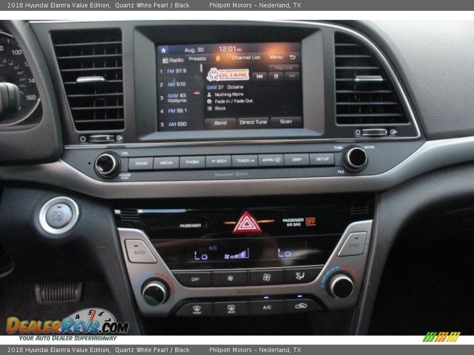 2018 Hyundai Elantra Value Edition Quartz White Pearl / Black Photo #16