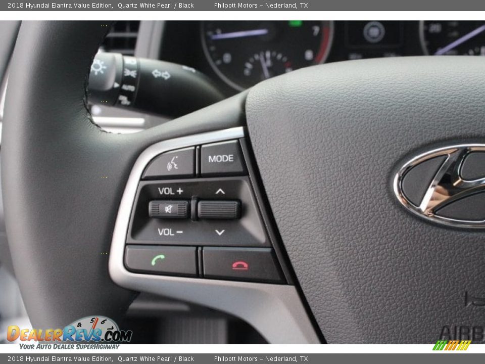 2018 Hyundai Elantra Value Edition Quartz White Pearl / Black Photo #19