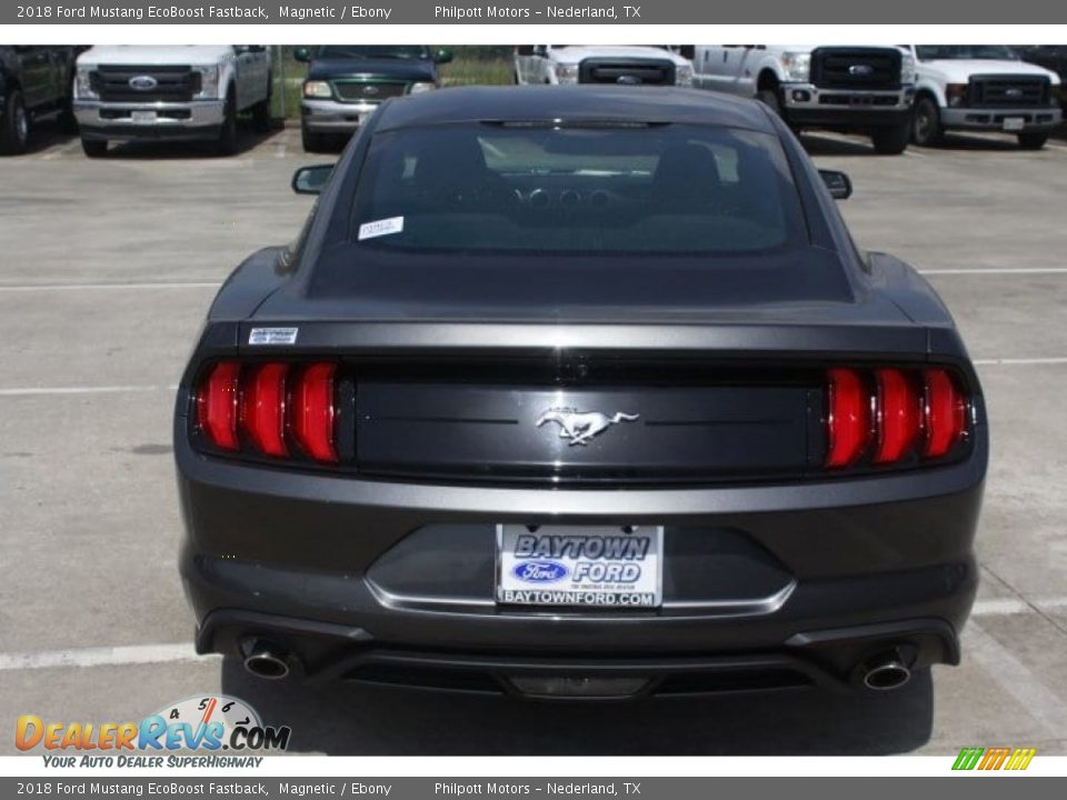 2018 Ford Mustang EcoBoost Fastback Magnetic / Ebony Photo #8