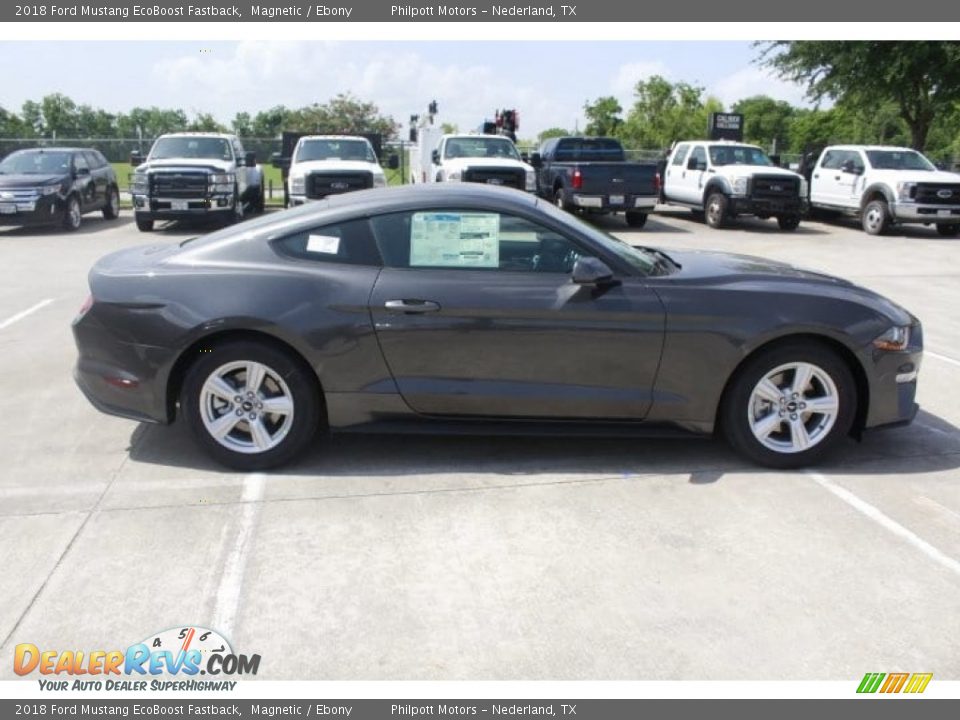 2018 Ford Mustang EcoBoost Fastback Magnetic / Ebony Photo #11