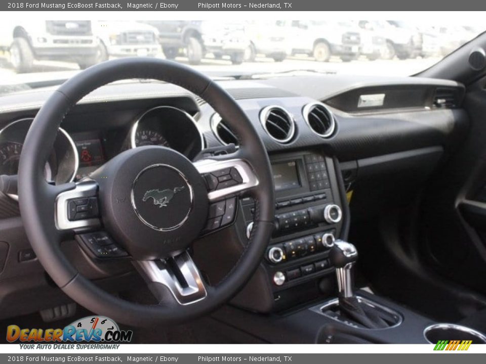 2018 Ford Mustang EcoBoost Fastback Magnetic / Ebony Photo #14