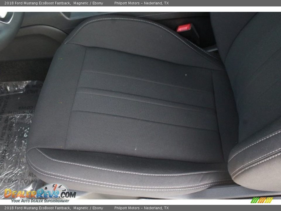 2018 Ford Mustang EcoBoost Fastback Magnetic / Ebony Photo #15