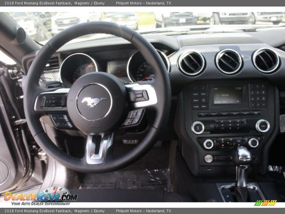 2018 Ford Mustang EcoBoost Fastback Magnetic / Ebony Photo #23