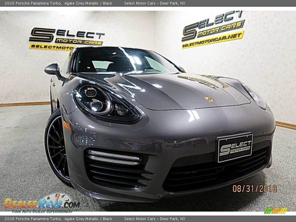 2016 Porsche Panamera Turbo Agate Grey Metallic / Black Photo #10