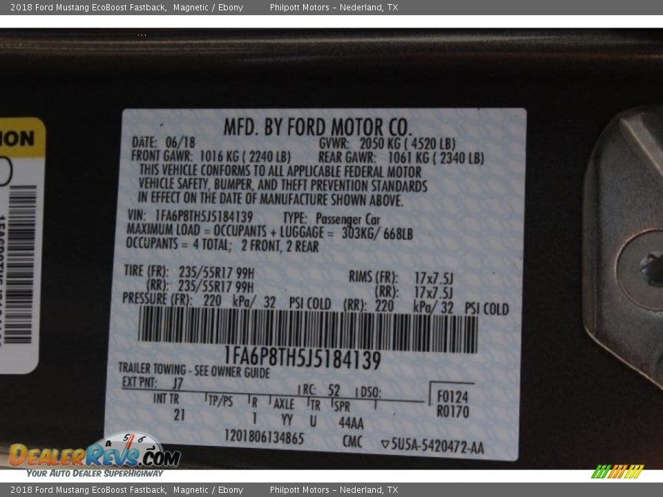 2018 Ford Mustang EcoBoost Fastback Magnetic / Ebony Photo #31