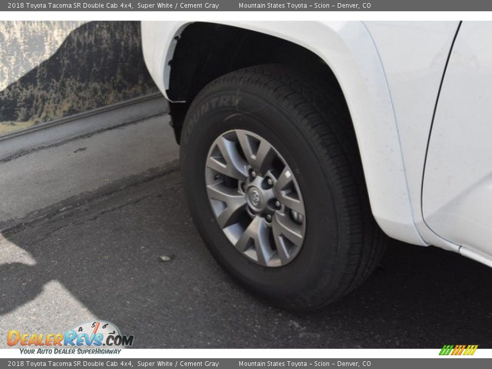 2018 Toyota Tacoma SR Double Cab 4x4 Super White / Cement Gray Photo #32