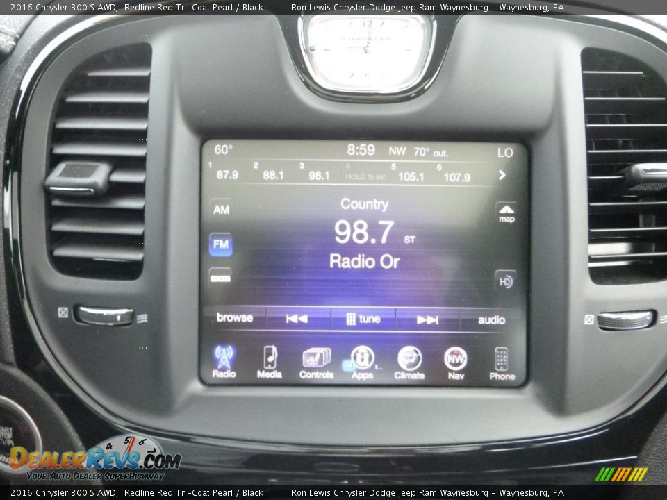 2016 Chrysler 300 S AWD Redline Red Tri-Coat Pearl / Black Photo #16