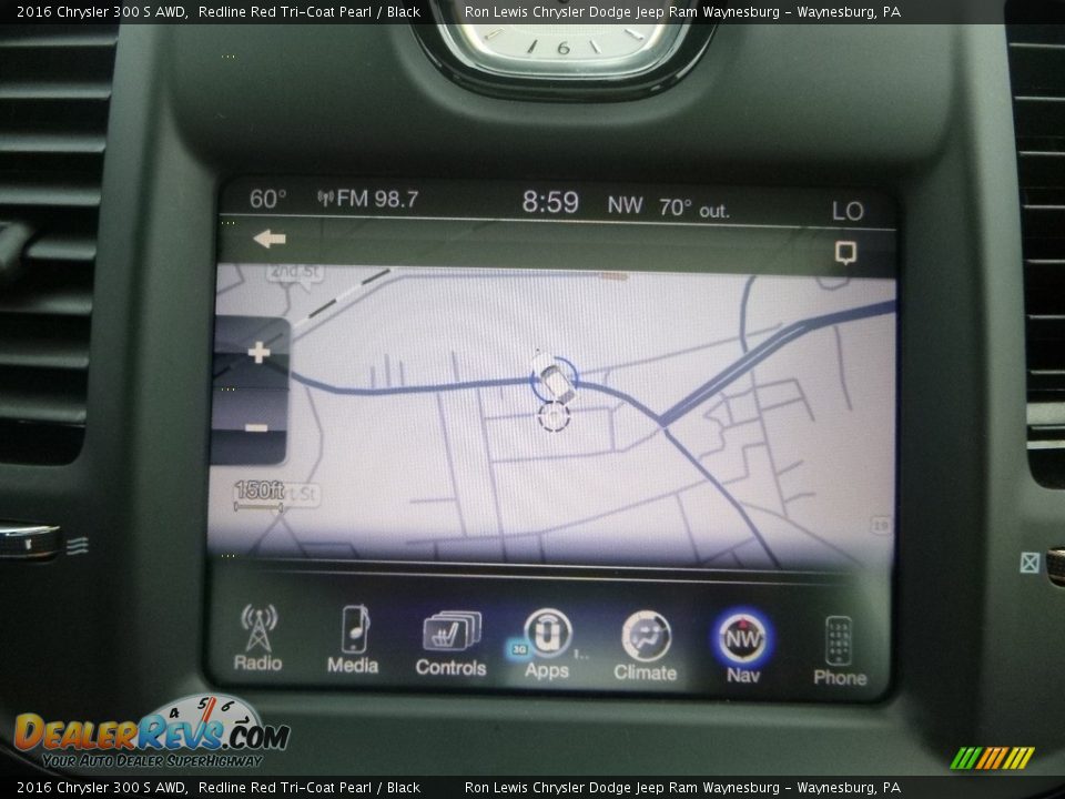 2016 Chrysler 300 S AWD Redline Red Tri-Coat Pearl / Black Photo #17