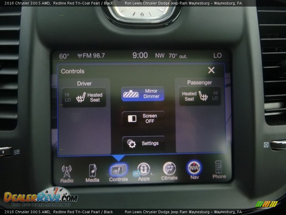 2016 Chrysler 300 S AWD Redline Red Tri-Coat Pearl / Black Photo #20