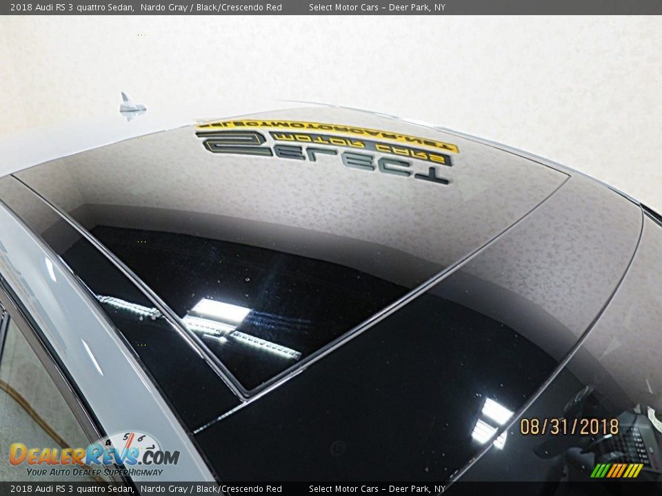 2018 Audi RS 3 quattro Sedan Nardo Gray / Black/Crescendo Red Photo #14