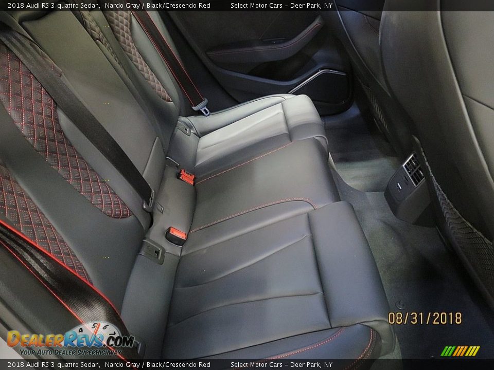 2018 Audi RS 3 quattro Sedan Nardo Gray / Black/Crescendo Red Photo #20