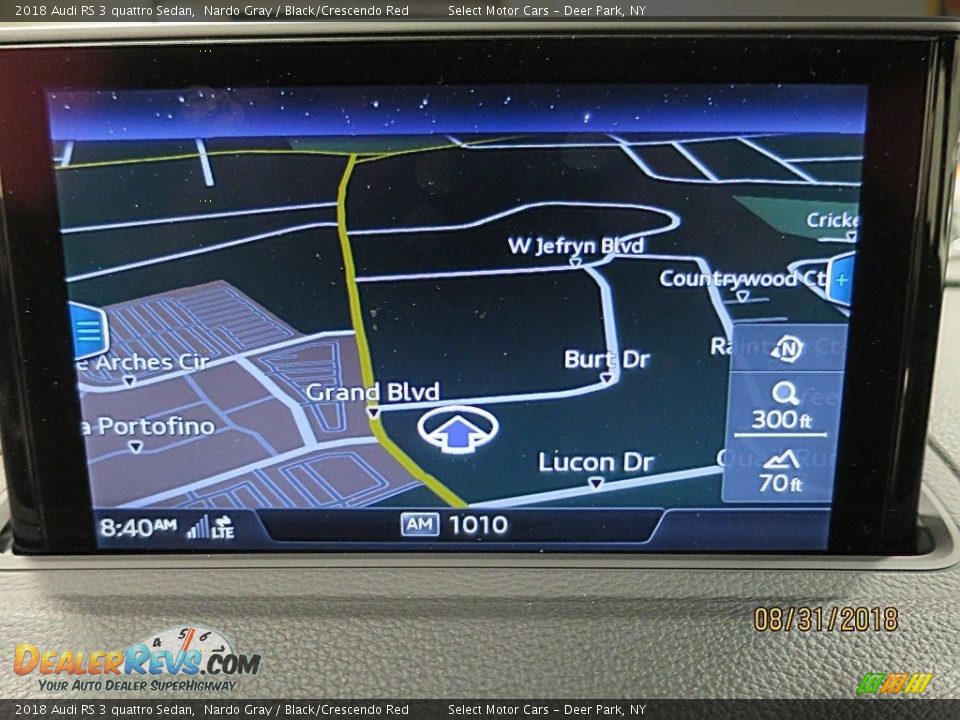 2018 Audi RS 3 quattro Sedan Nardo Gray / Black/Crescendo Red Photo #23